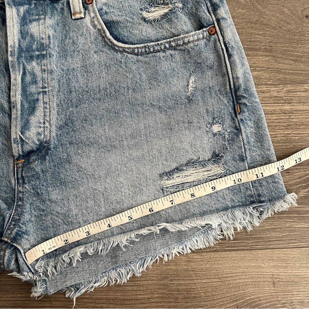 ARITZIA Denim Forum The Ex Boyfriend Shorts Size 30 High Rise Blue Festival 90s - Picture 9 of 10